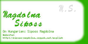 magdolna siposs business card